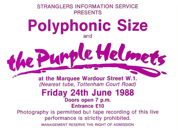The Marquee 1988 flyer